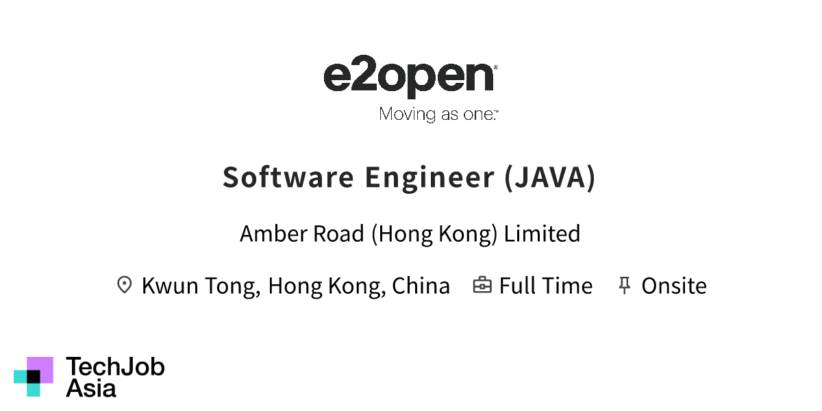 Software Engineer (JAVA) Opening at Amber Road (Hong Kong) Limited in ...