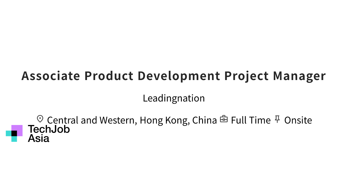 Product Development Associate Associate Product Development Project Manager Opening at Leadingnation ...