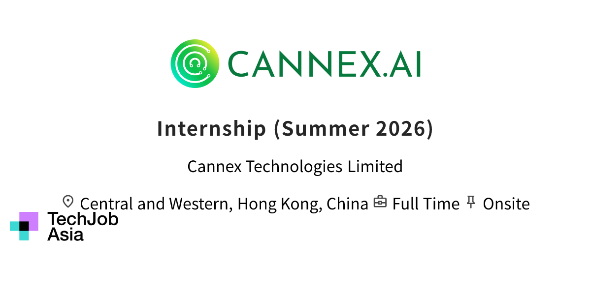 Internship (Summer 2026) Opening at Cannex Technologies Limited in ...