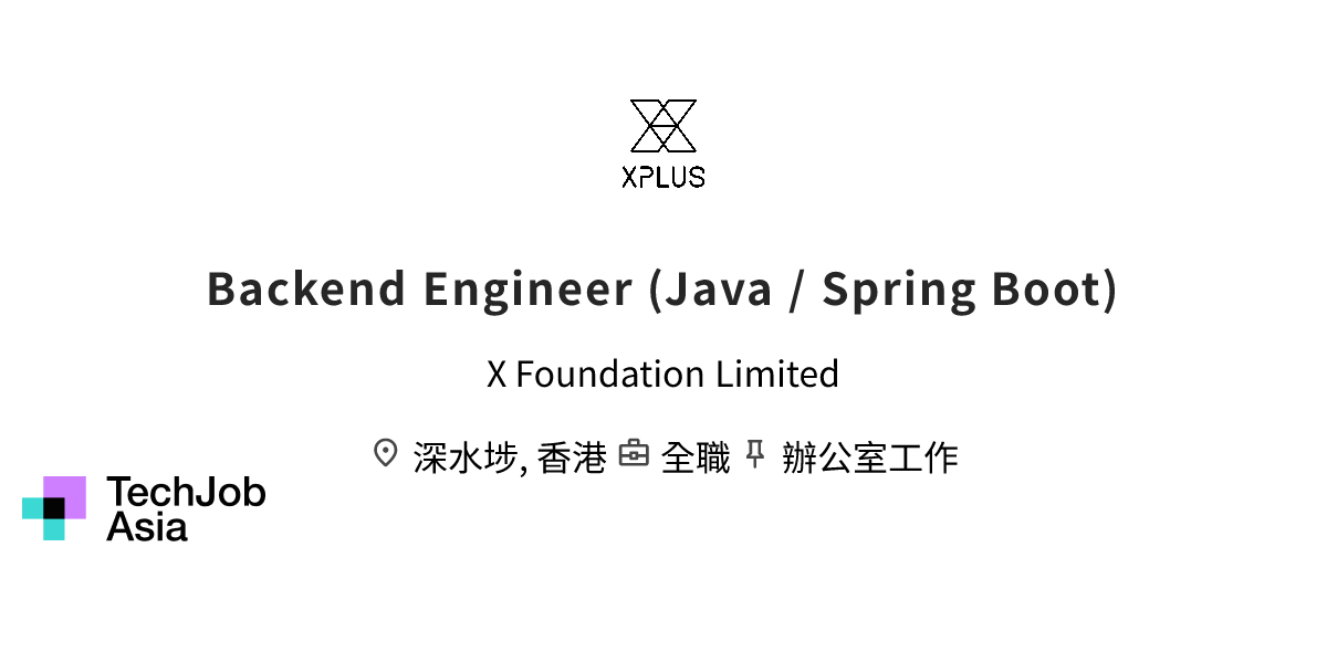 Backend Engineer (Java / Spring Boot) Opening at X Foundation Limited ...